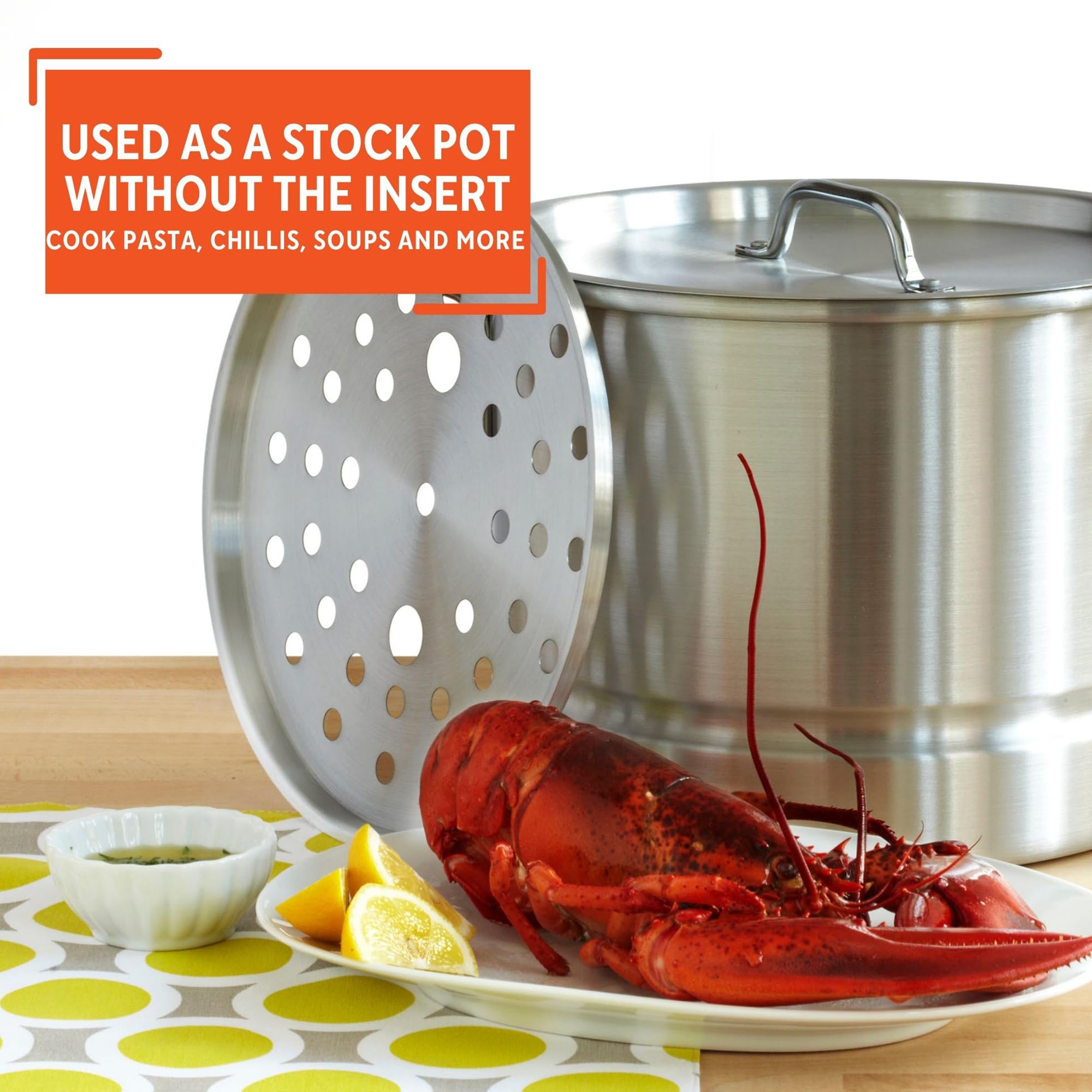 IMUSA Big 40 Qt Tamale Steamer Vaporera Stock Pot Aluminum Tamalera 10 Gallons - Image 7