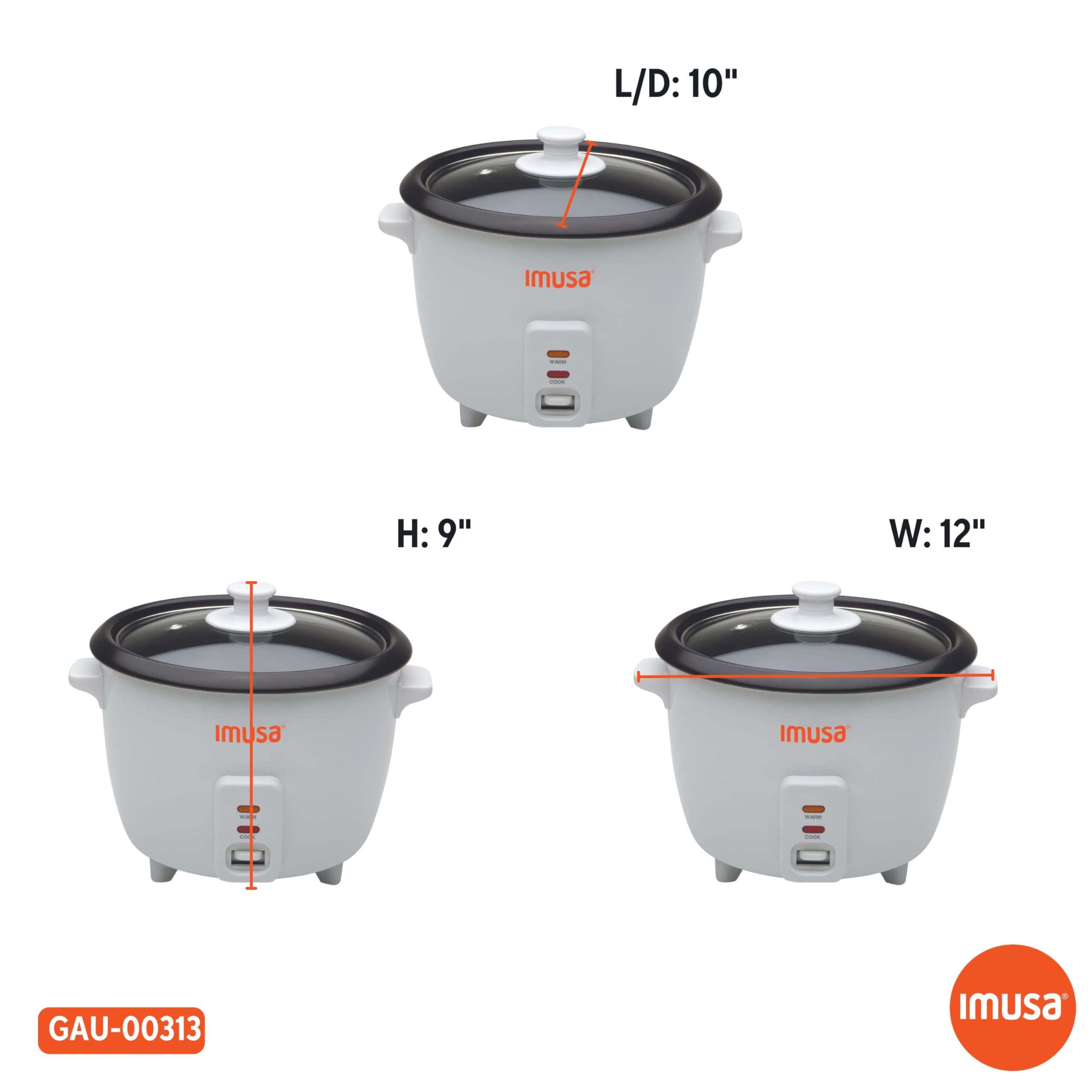 IMUSA Electric Rice Cooker 16 Cup Cooked 8 Cup Uncooked – Ceramic Nonstick Pot, Multi Cooker for Rice, Quinoa, Oatmeal, Stew – Keep Warm Function – Compact for Kitchen Dorm RV - Image 8