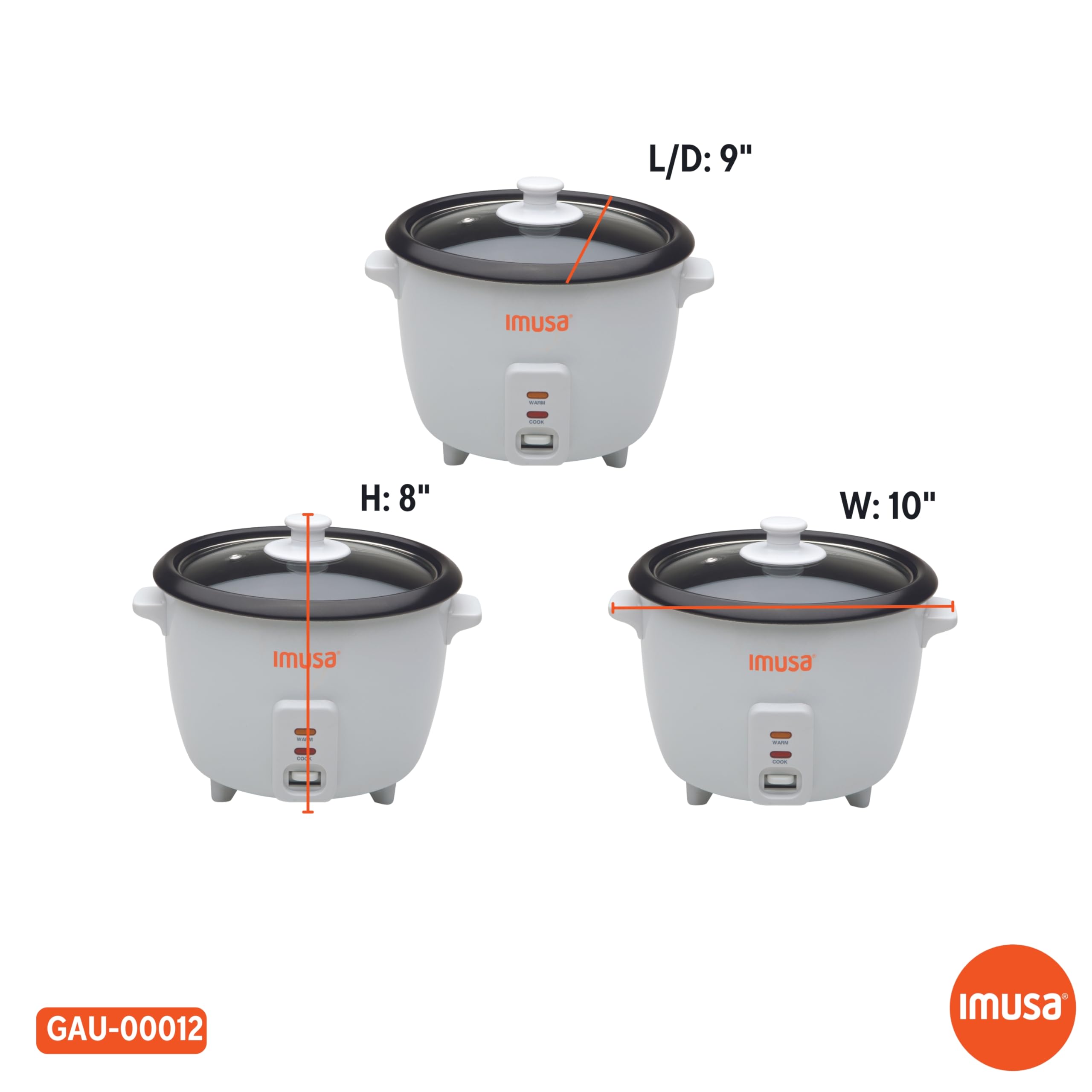 IMUSA USA GAU-00012 Electric NonStick Rice Cooker 5-Cup (Uncooked) 10-Cup (Cooked), White - Image 8